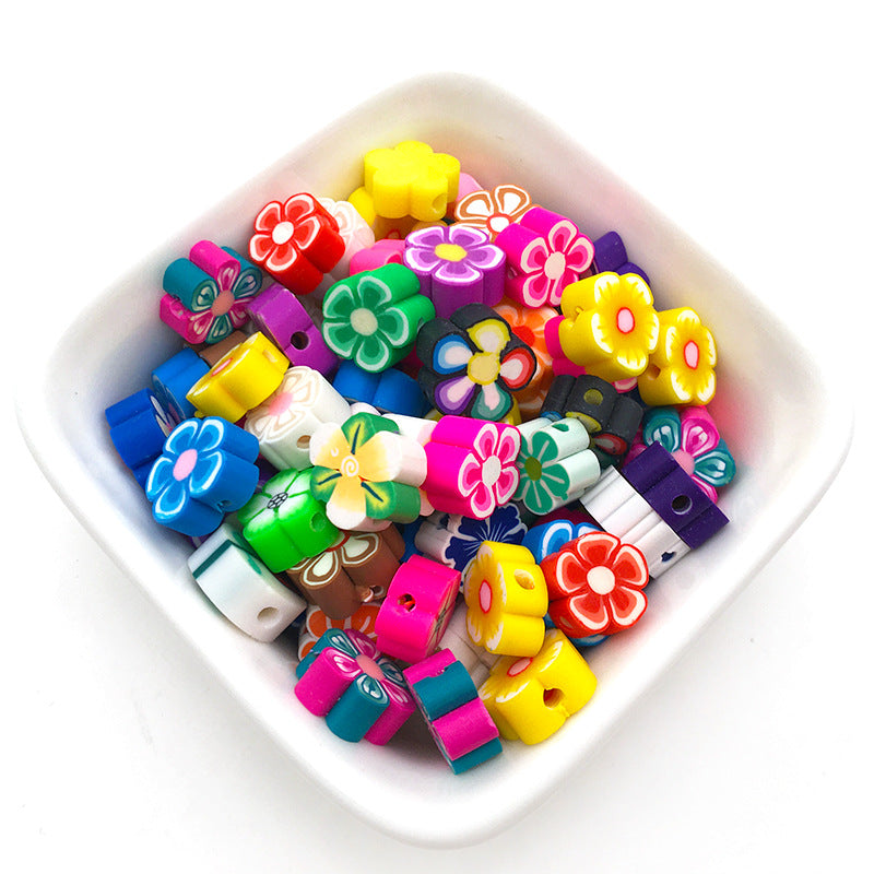 Wholesale 100PCS/Pack Fruit Soft Pottery Beads 9mm Bracelet Accessories